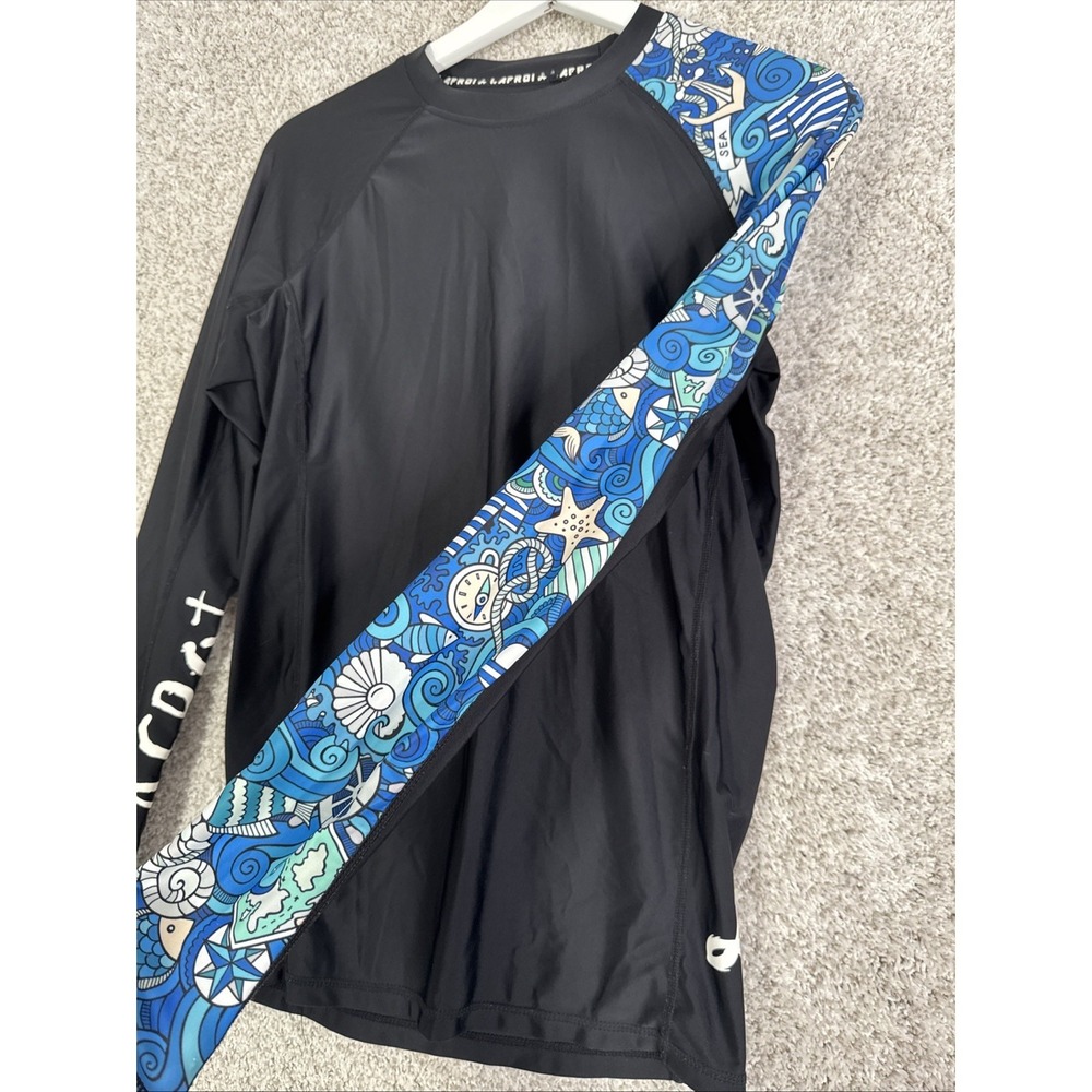 Long Sleeve UPF 50+ Baselayer Skins‎ Medium Asymmetric Black/Blue - Picture 3 of 8